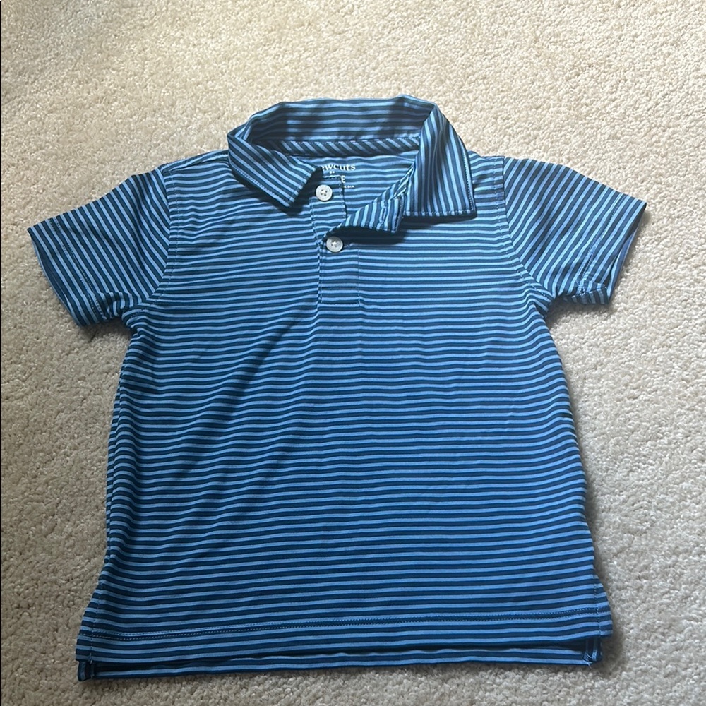 Crewcuts Blue Striped Polo Shirt Classic Casual Style